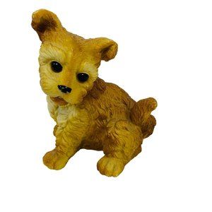 Vintage Terrier Puppy Dog Figurine Collection Golden Playful Pup Best Friend BFF